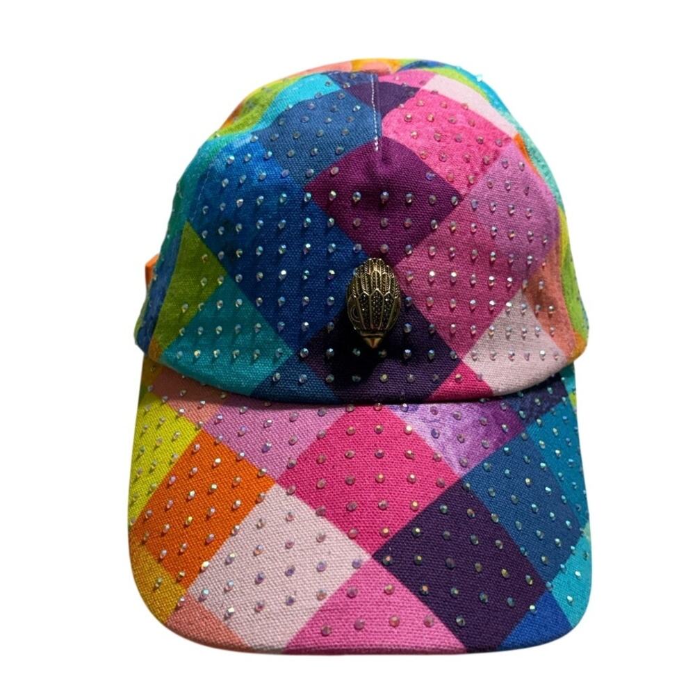Kurt Geiger Baseball Cap Hat Stained Glass Print One-Size Adjustable Blingy New